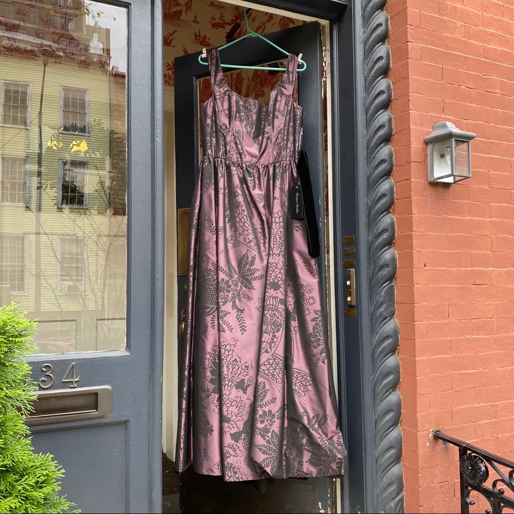 NWT Monique Lhuillier Scoop Neck Midi Dress